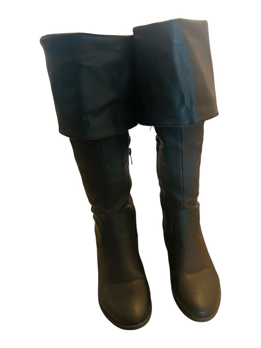 Dream Pairs Black Over-the-Knee Riding Boots - Womens 8 Regular Calf - Picture 3 of 13